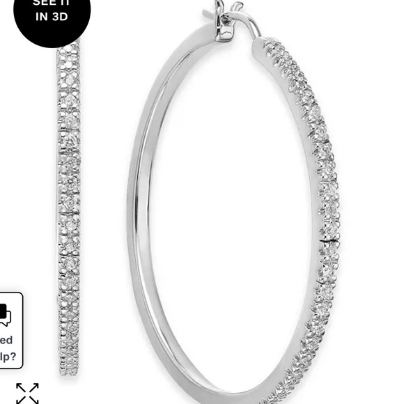 14k Gold Plated Sterling silver hoops - Picture 2 of 4